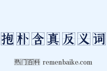 抱朴含真反义词是什么意思的图片